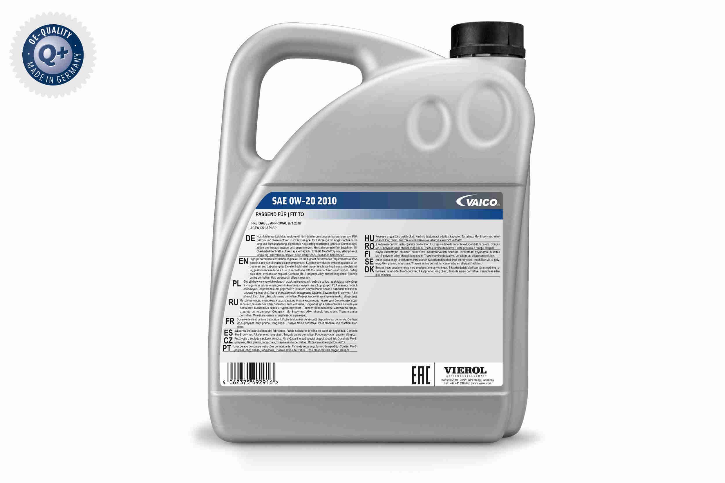 Variklio alyva VAICO V60-0495