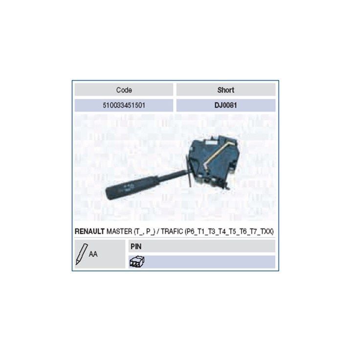 Vairo kolonėlės jungiklis MAGNETI MARELLI 510033451501