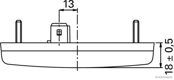 šoninis atšvaitas HERTH+BUSS ELPARTS 82710220