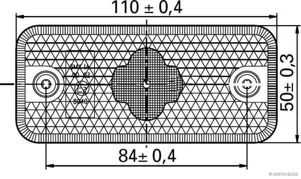 šoninis atšvaitas HERTH+BUSS ELPARTS 82710220