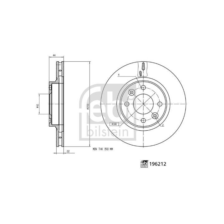 Stabdžių diskas FEBI BILSTEIN 196212