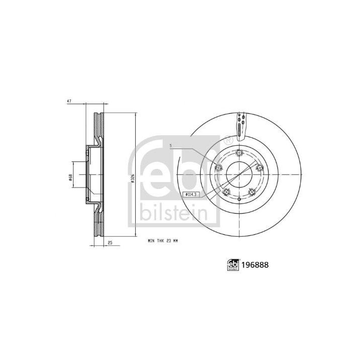 Stabdžių diskas FEBI BILSTEIN 196888