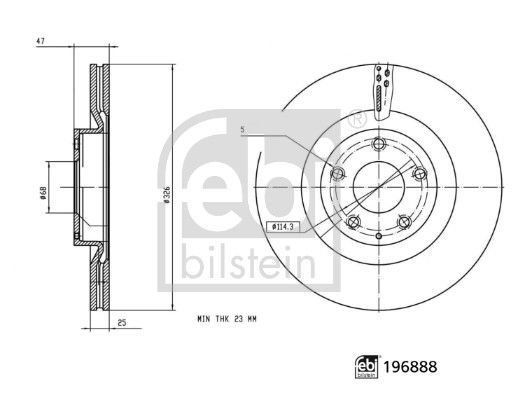 Stabdžių diskas FEBI BILSTEIN 196888