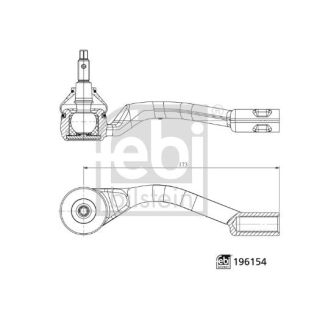 Skersinės vairo trauklės galas FEBI BILSTEIN 196154