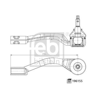 Skersinės vairo trauklės galas FEBI BILSTEIN 196155