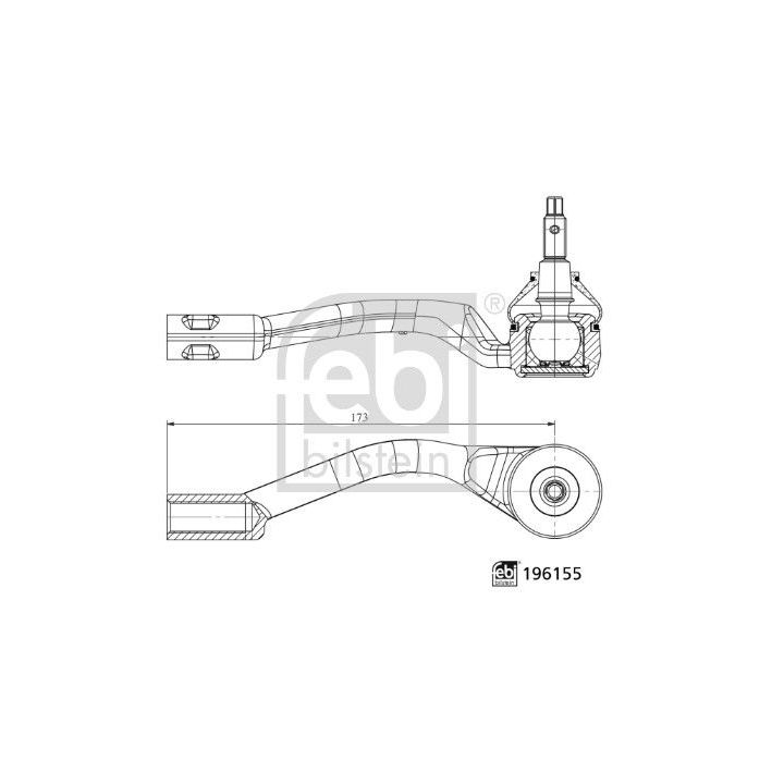 Skersinės vairo trauklės galas FEBI BILSTEIN 196155