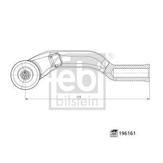 Skersinės vairo trauklės galas FEBI BILSTEIN 196161