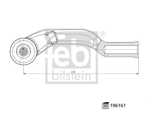 Skersinės vairo trauklės galas FEBI BILSTEIN 196161