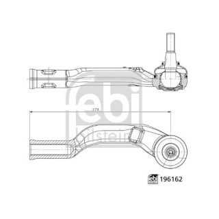 Skersinės vairo trauklės galas FEBI BILSTEIN 196162