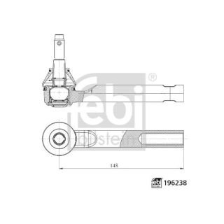 Skersinės vairo trauklės galas FEBI BILSTEIN 196238