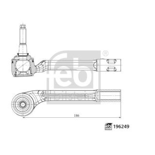 Skersinės vairo trauklės galas FEBI BILSTEIN 196249