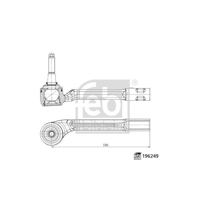 Skersinės vairo trauklės galas FEBI BILSTEIN 196249