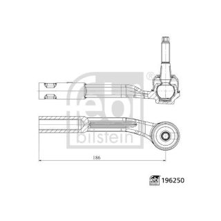 Skersinės vairo trauklės galas FEBI BILSTEIN 196250