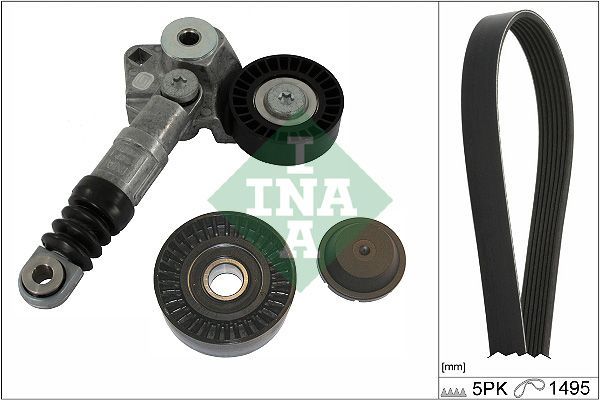 V formos rumbuotas diržas, komplektas Schaeffler INA 529 0584 10