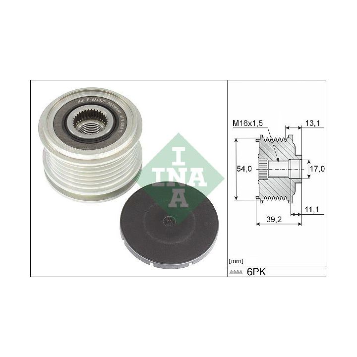 Laisvos eigos sankaba, kint. sr. generatorius Schaeffler INA 535 0375 10