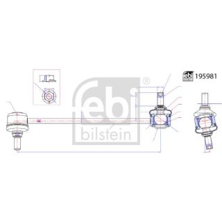 šarnyro stabilizatorius FEBI BILSTEIN 195981