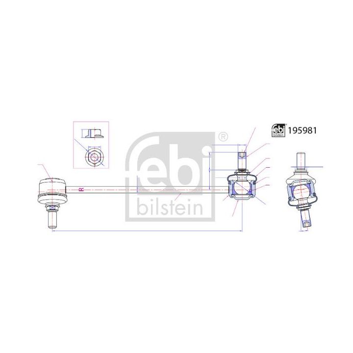 šarnyro stabilizatorius FEBI BILSTEIN 195981