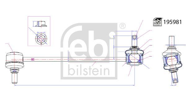 šarnyro stabilizatorius FEBI BILSTEIN 195981