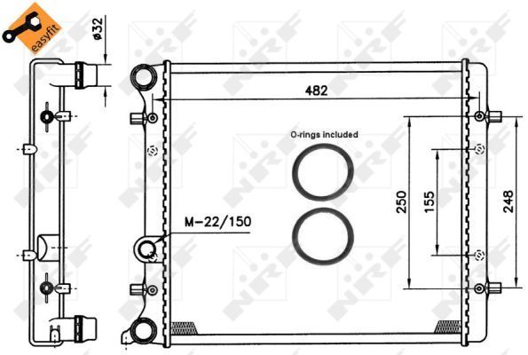Radiatorius, variklio aušinimas NRF 509530A
