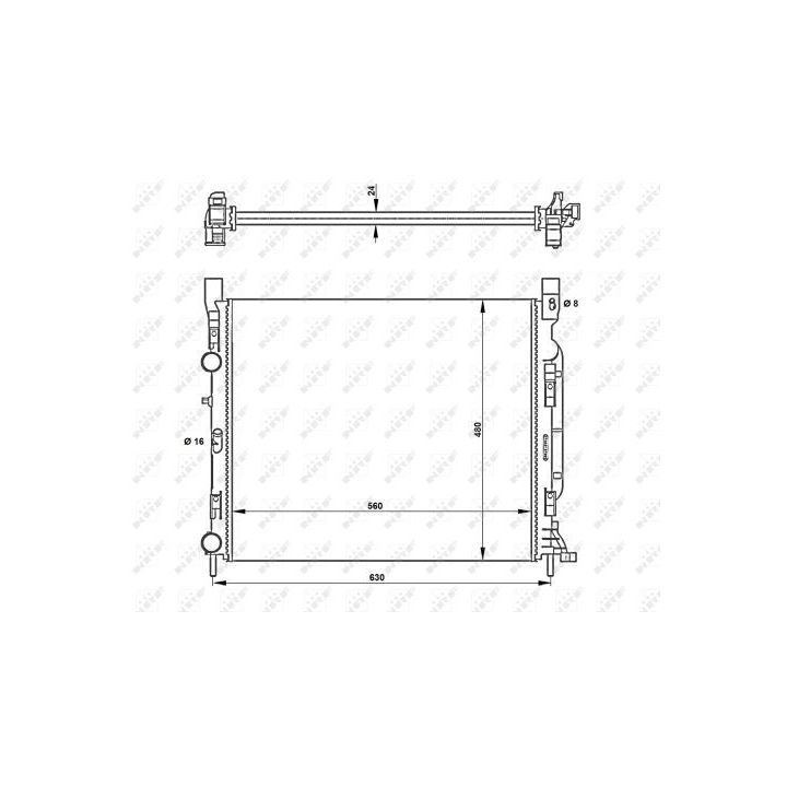 Radiatorius, variklio aušinimas NRF 550351