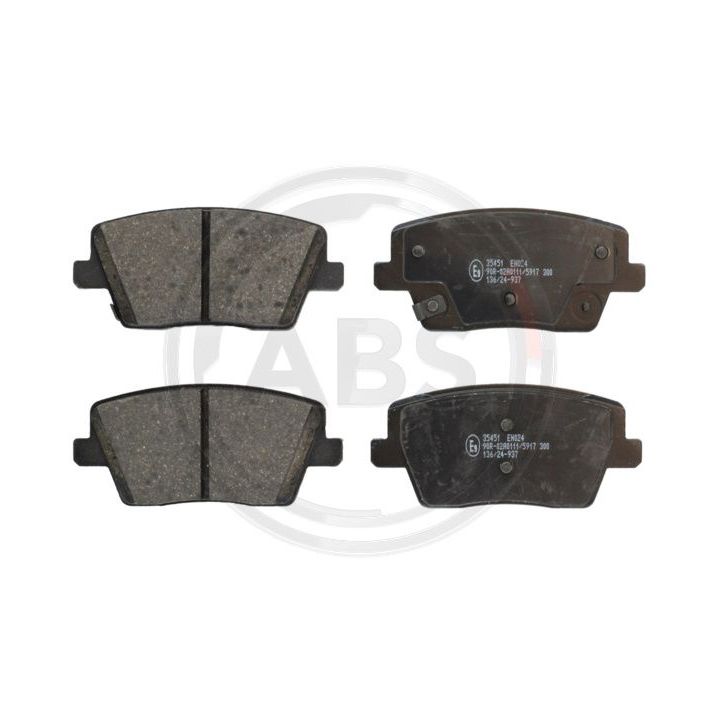 Stabdžių trinkelių rinkinys, diskinis stabdys A.B.S. 35451