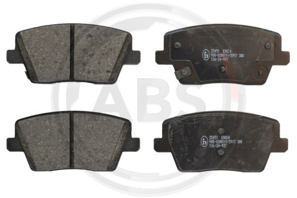 Stabdžių trinkelių rinkinys, diskinis stabdys A.B.S. 35451