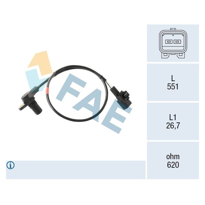 Jutiklis, greitis / aps./min. FAE 76011