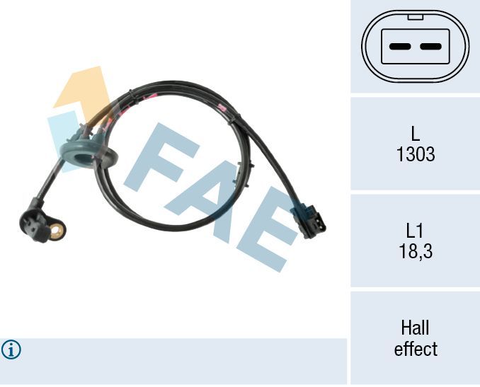 Jutiklis, rato greitis FAE 78642