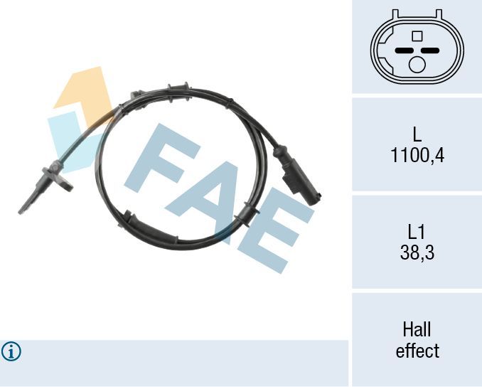 Jutiklis, rato greitis FAE 78648