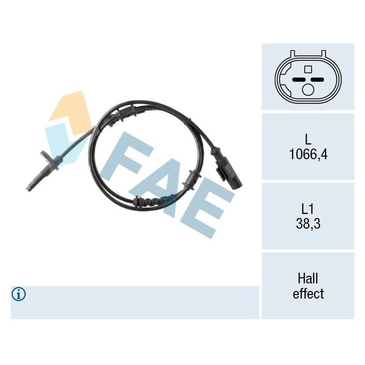 Jutiklis, rato greitis FAE 78651