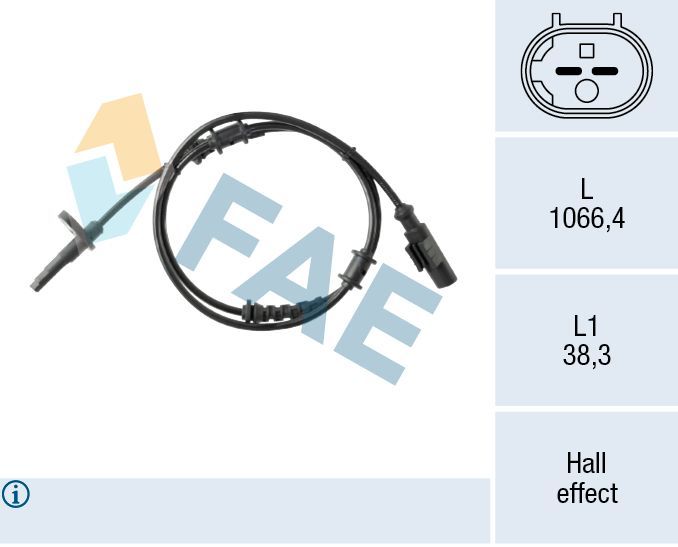 Jutiklis, rato greitis FAE 78651