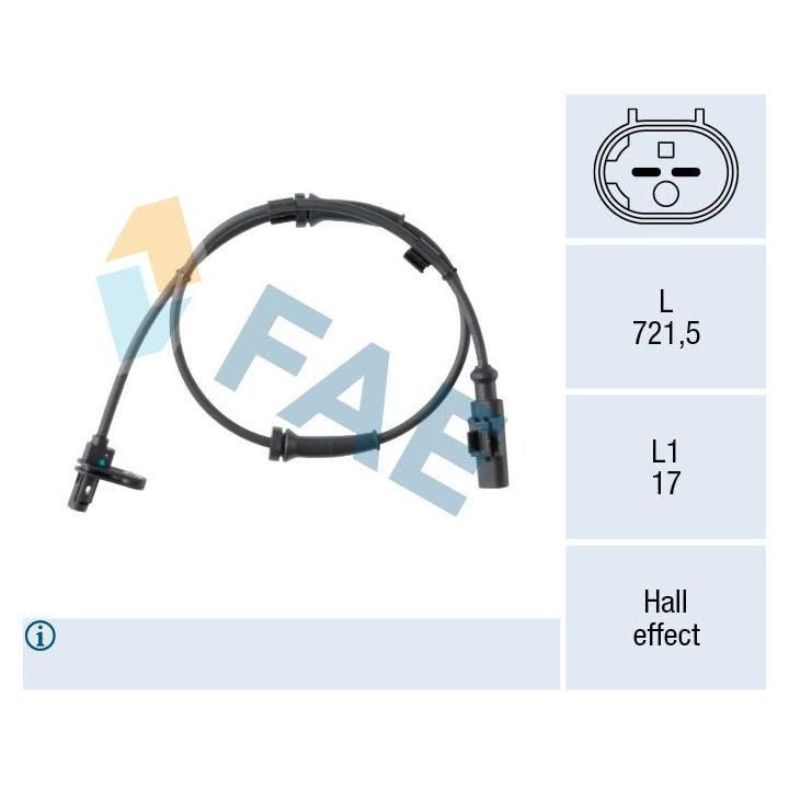 Jutiklis, rato greitis FAE 78660