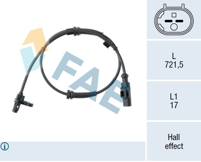 Jutiklis, rato greitis FAE 78660