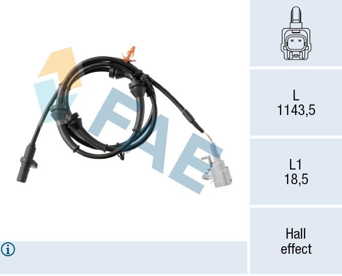 Jutiklis, rato greitis FAE 78665