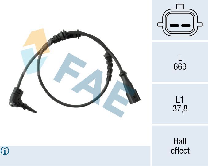 Jutiklis, rato greitis FAE 78674