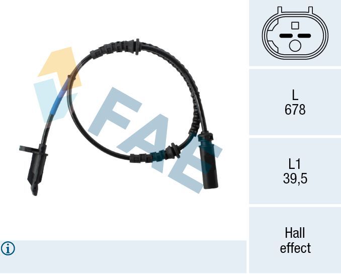 Jutiklis, rato greitis FAE 78681