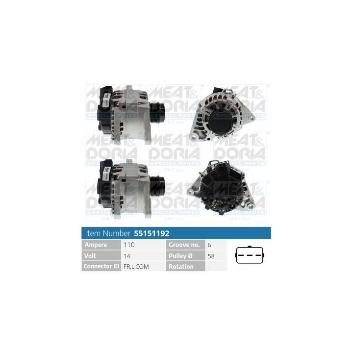 Kintamosios srovės generatorius MEAT & DORIA 55151192