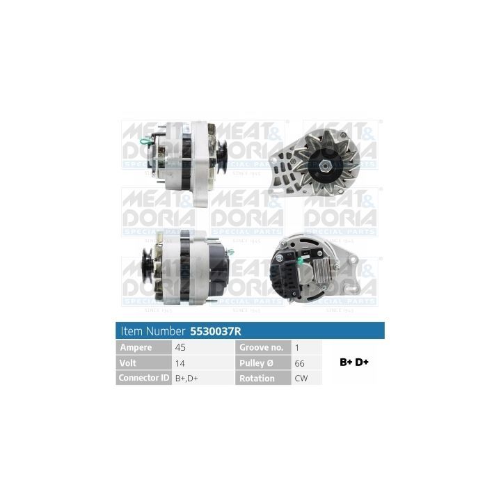 Kintamosios srovės generatorius MEAT & DORIA 5530037R