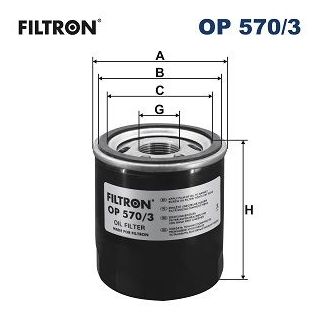 Alyvos filtras FILTRON OP 570/3