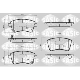 Stabdžių trinkelių rinkinys, diskinis stabdys SASIC 6210148