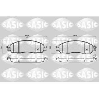 Stabdžių trinkelių rinkinys, diskinis stabdys SASIC 6210153
