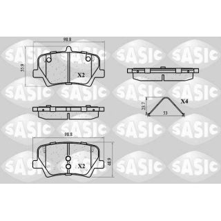 Stabdžių trinkelių rinkinys, diskinis stabdys SASIC 6210159