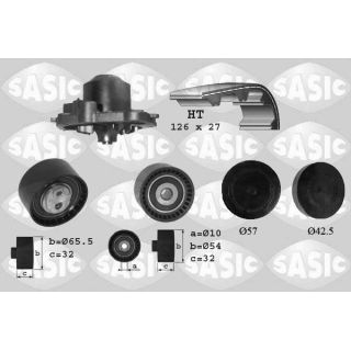 Vandens siurblio ir paskirstymo diržo komplektas SASIC 3900045