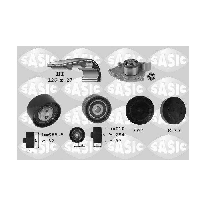 Vandens siurblio ir paskirstymo diržo komplektas SASIC 3900046