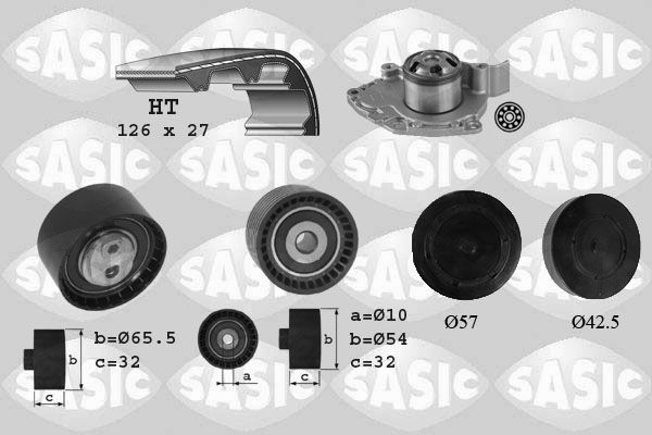 Vandens siurblio ir paskirstymo diržo komplektas SASIC 3900046