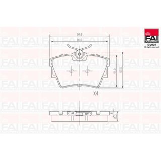 Stabdžių trinkelių rinkinys, diskinis stabdys FAI AutoParts BP118