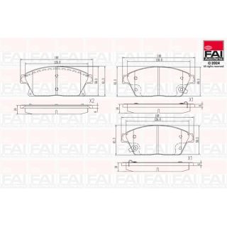 Stabdžių trinkelių rinkinys, diskinis stabdys FAI AutoParts BP122