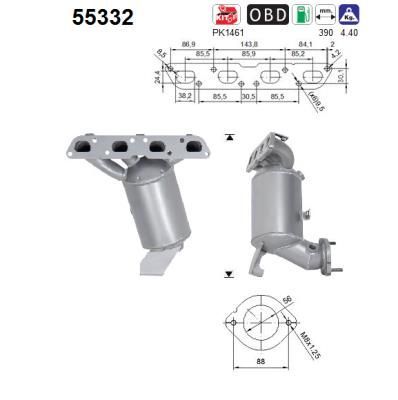 Katalizatoriaus keitiklis AS 55332