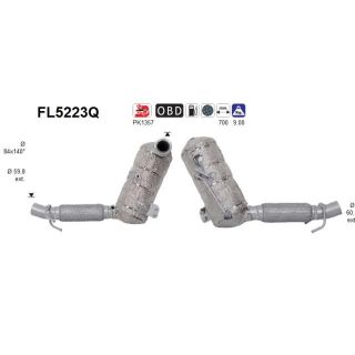 Suodžių / kietųjų dalelių filtras, išmetimo sistema AS FL5223Q