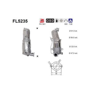 Montavimo komplektas, suodžių filtras AS FL5235